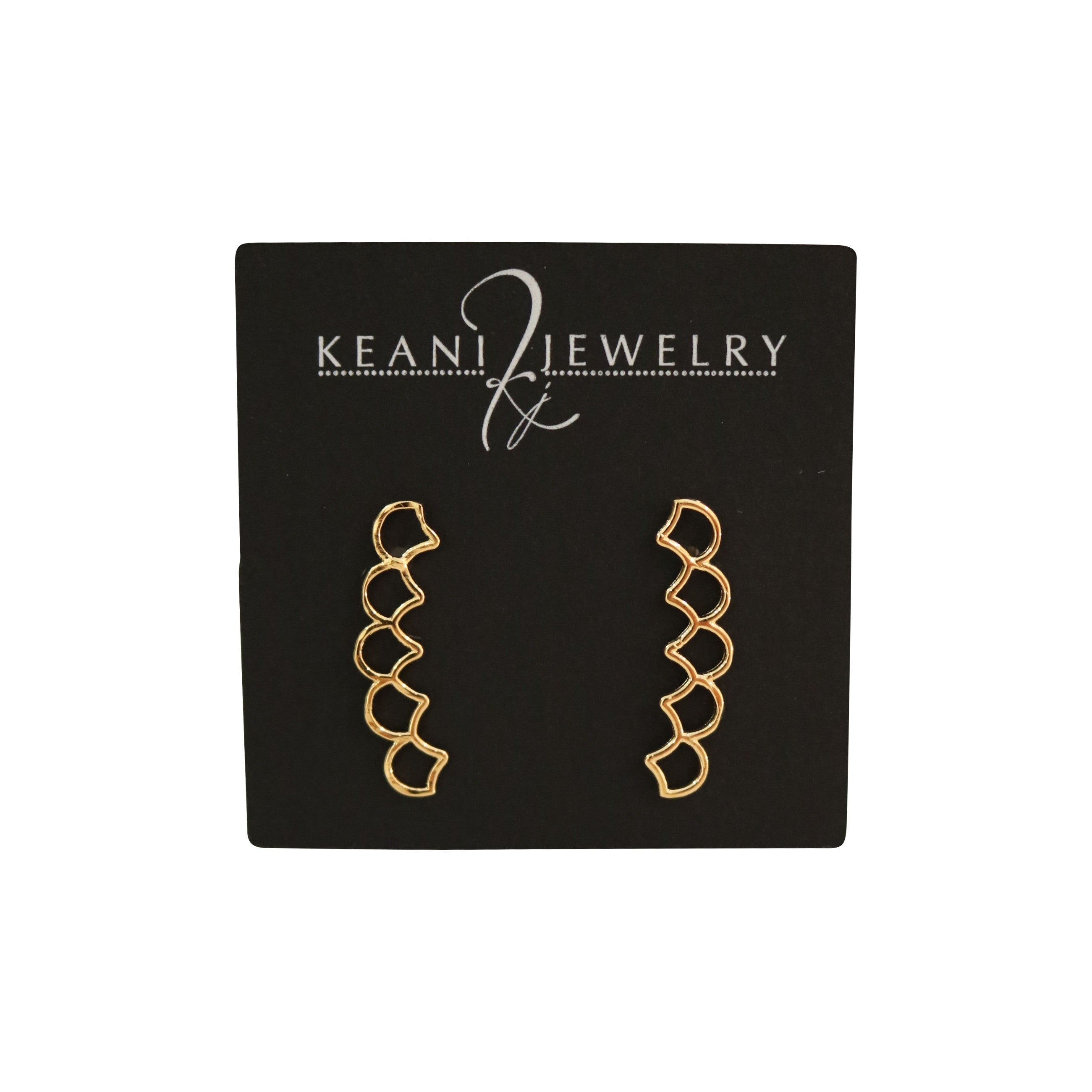 Mermaid Scale Ear Climbers by Keani Jewelry, Maui Hawaii