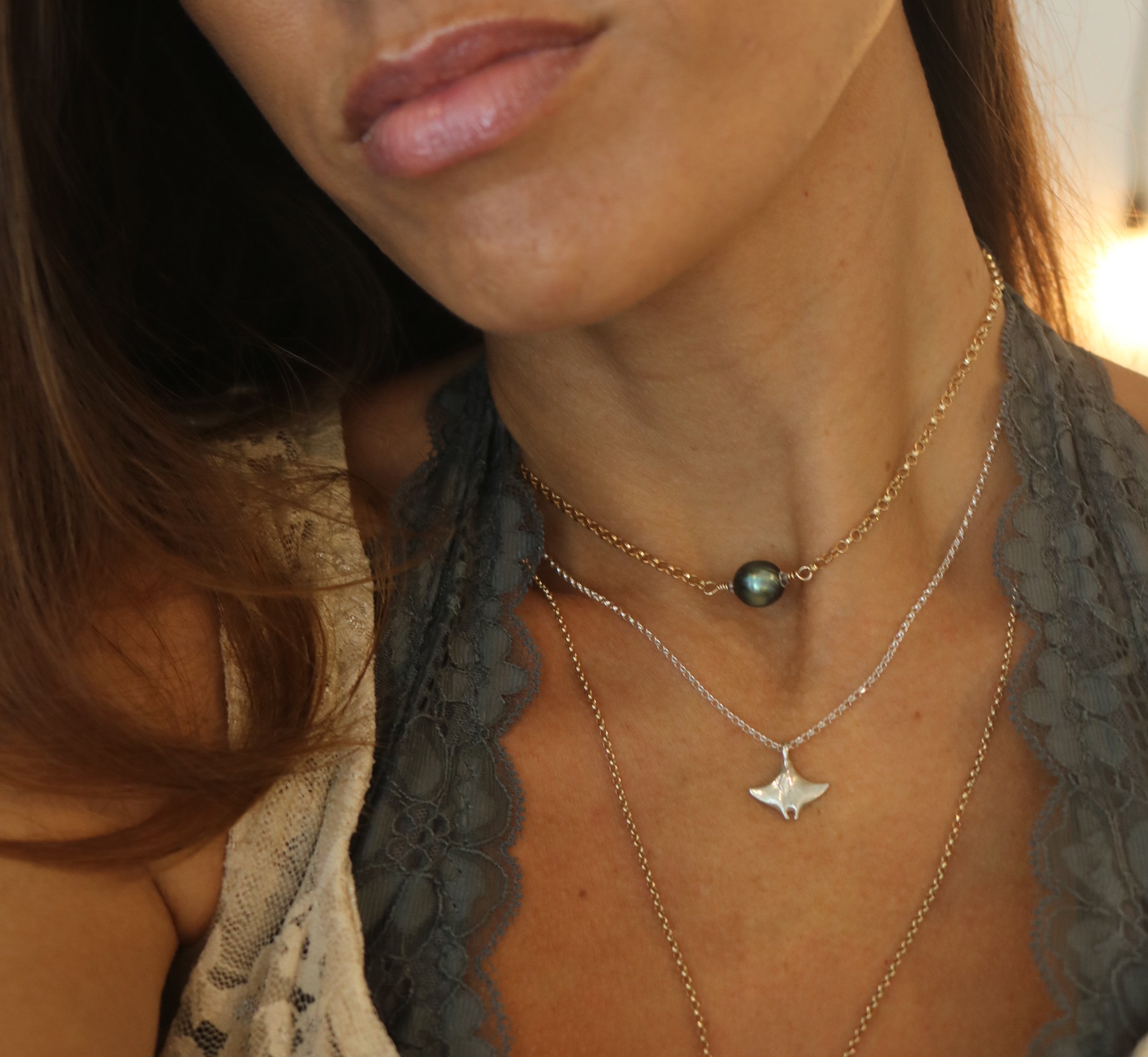 Tahitian Pearl Choker - Keani Jewelry