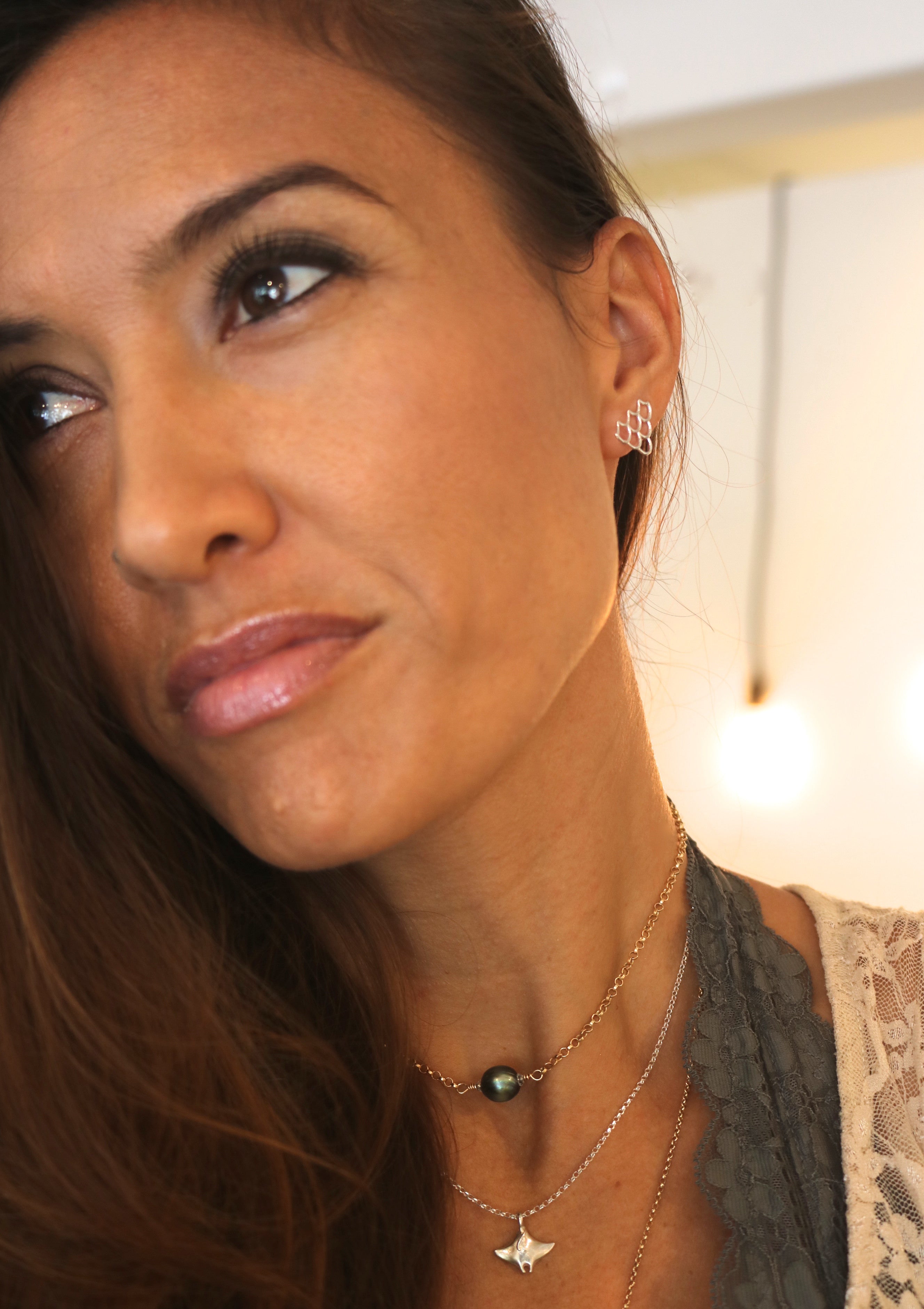 Mermaid Scale Ear Climbers by Keani Jewelry, Maui Hawaii