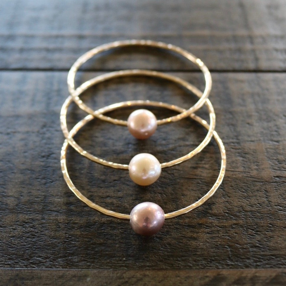 Pink Edison Pearl Bangle, by Keani Hawai'i