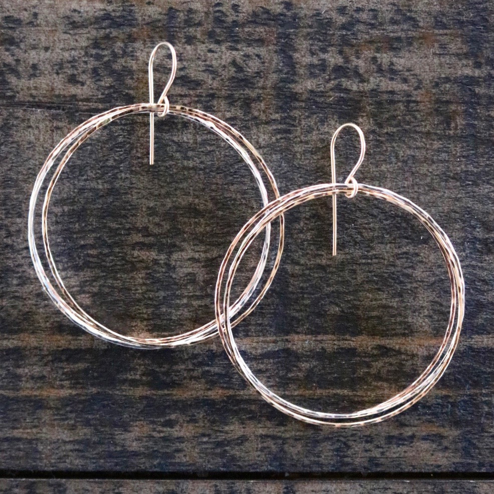 Triple Mixed Hoops KEANI JEWELRY