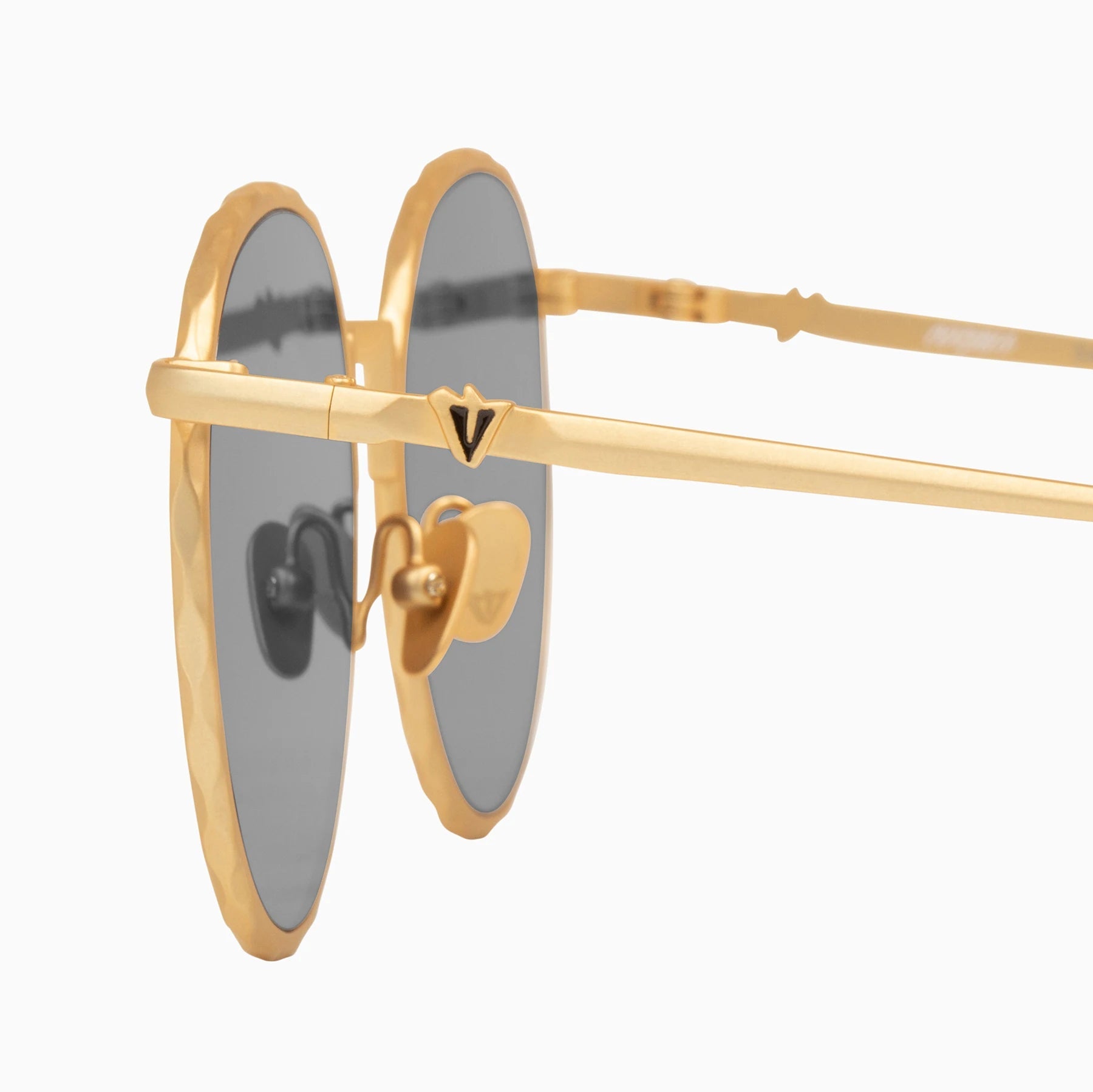 Polarized Corpus / Brushed Gold Titanium / Black Lens Valley Eyewear