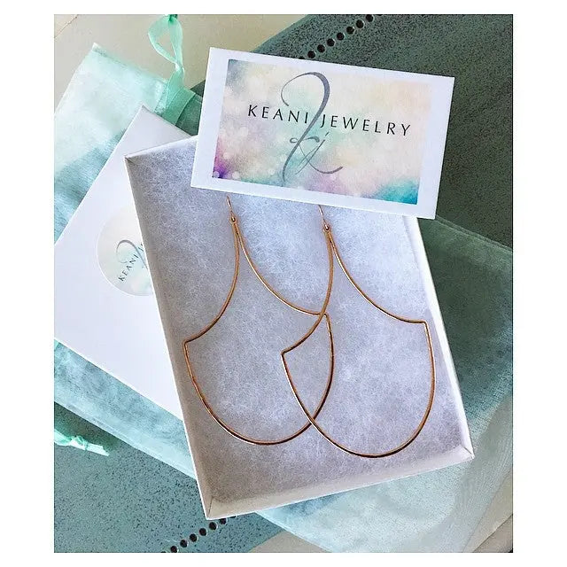 Mermaid Scale Hoop Earrings by Keani Jewelry, Maui Hawaii