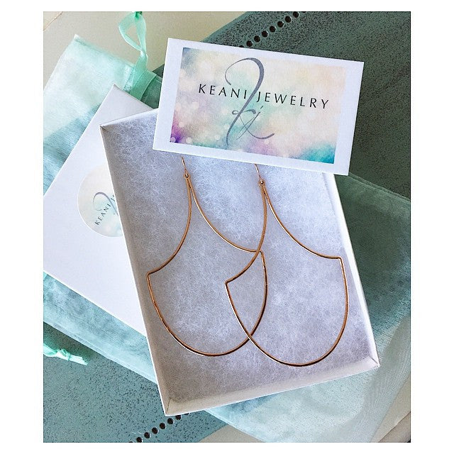 Mermaid Scale Hoop Earrings by Keani Jewelry, Maui Hawaii