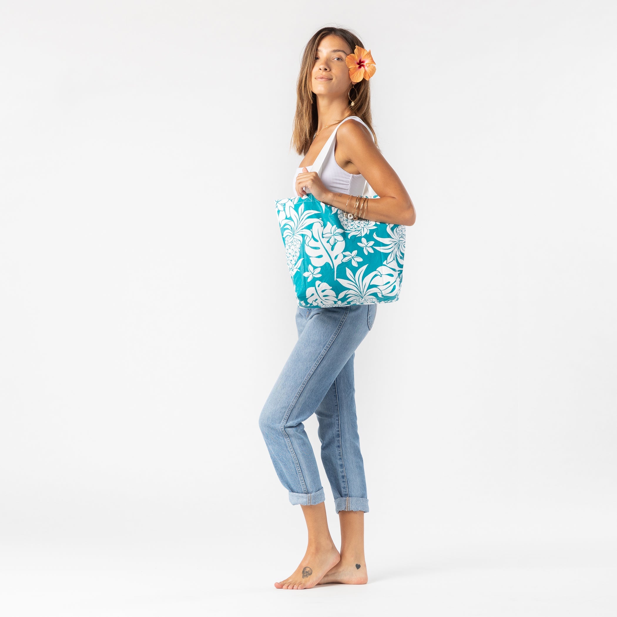 Pa'ina Reversible Tote / Marine Aloha Collection