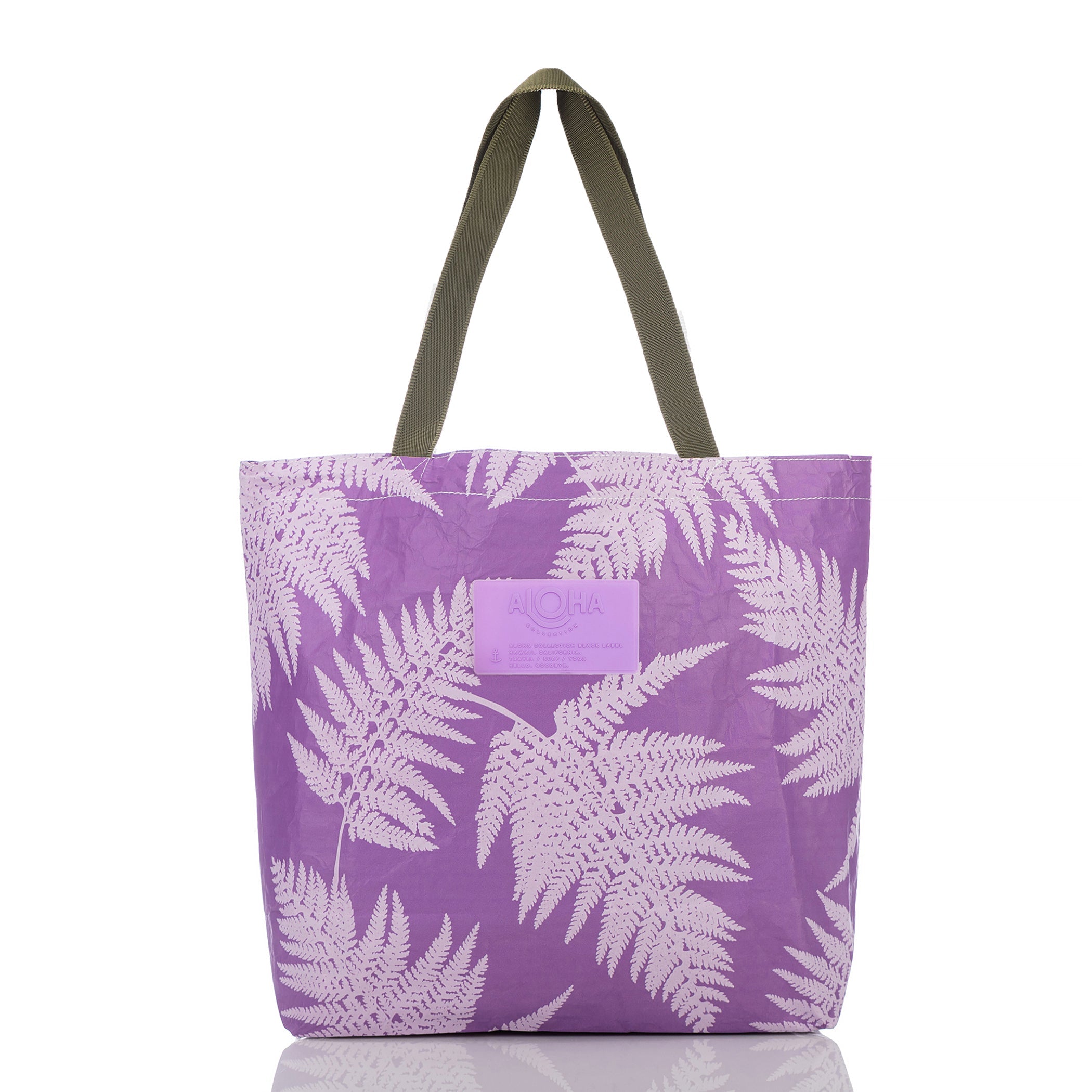 Palapalai Reversible Tote / Lilac Aloha Collection