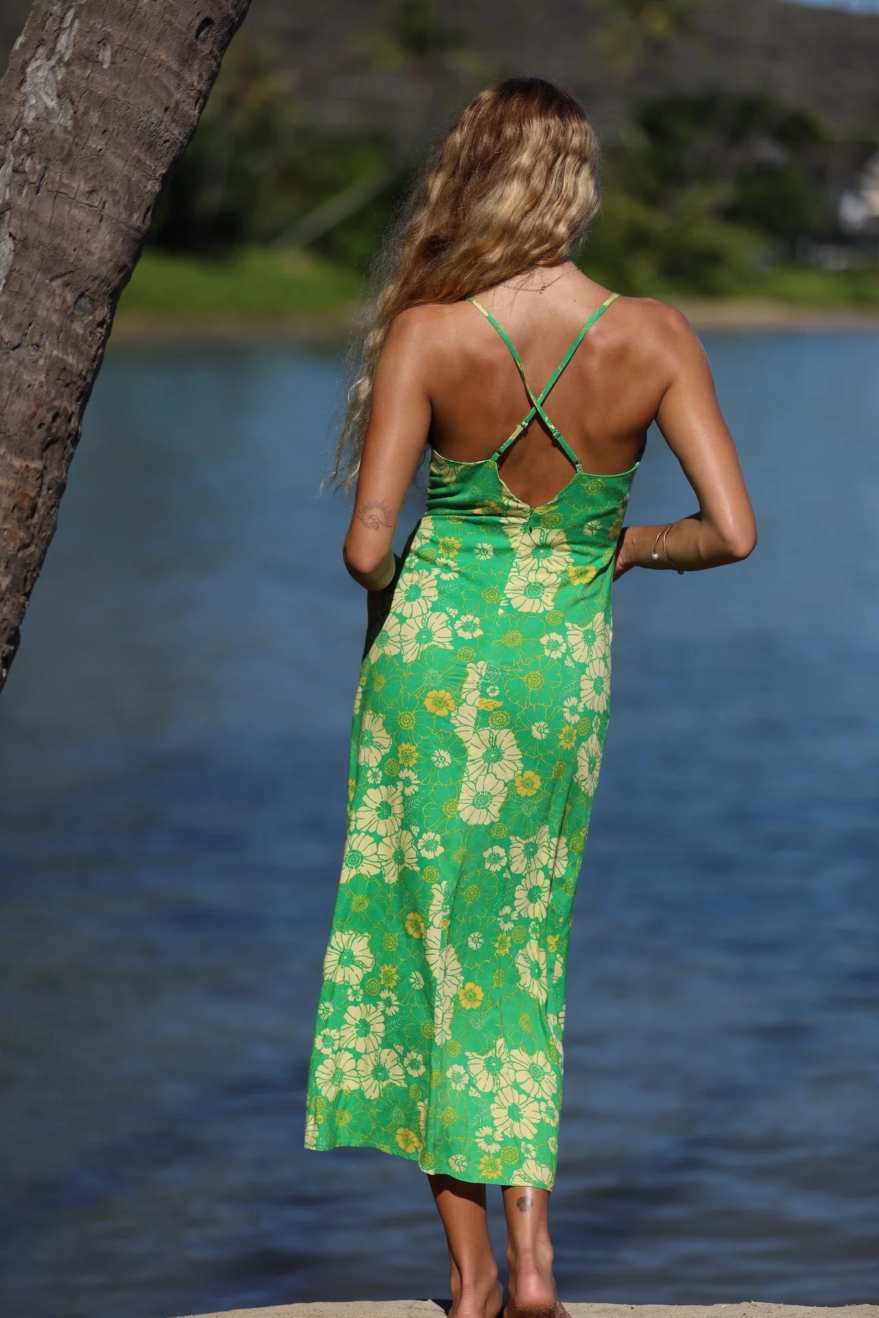 St. Lucia Slit Midi Dress XIX PALMS