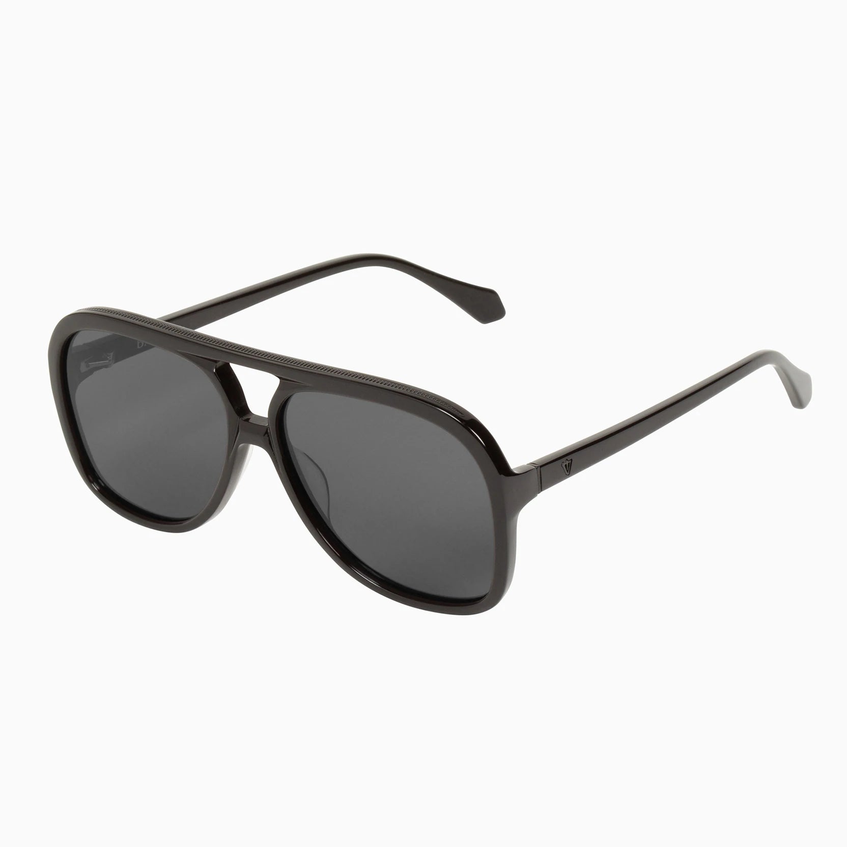 Polarized Bang / Gloss Black & Matte Black Metal Trim / Black Lens Valley Eyewear