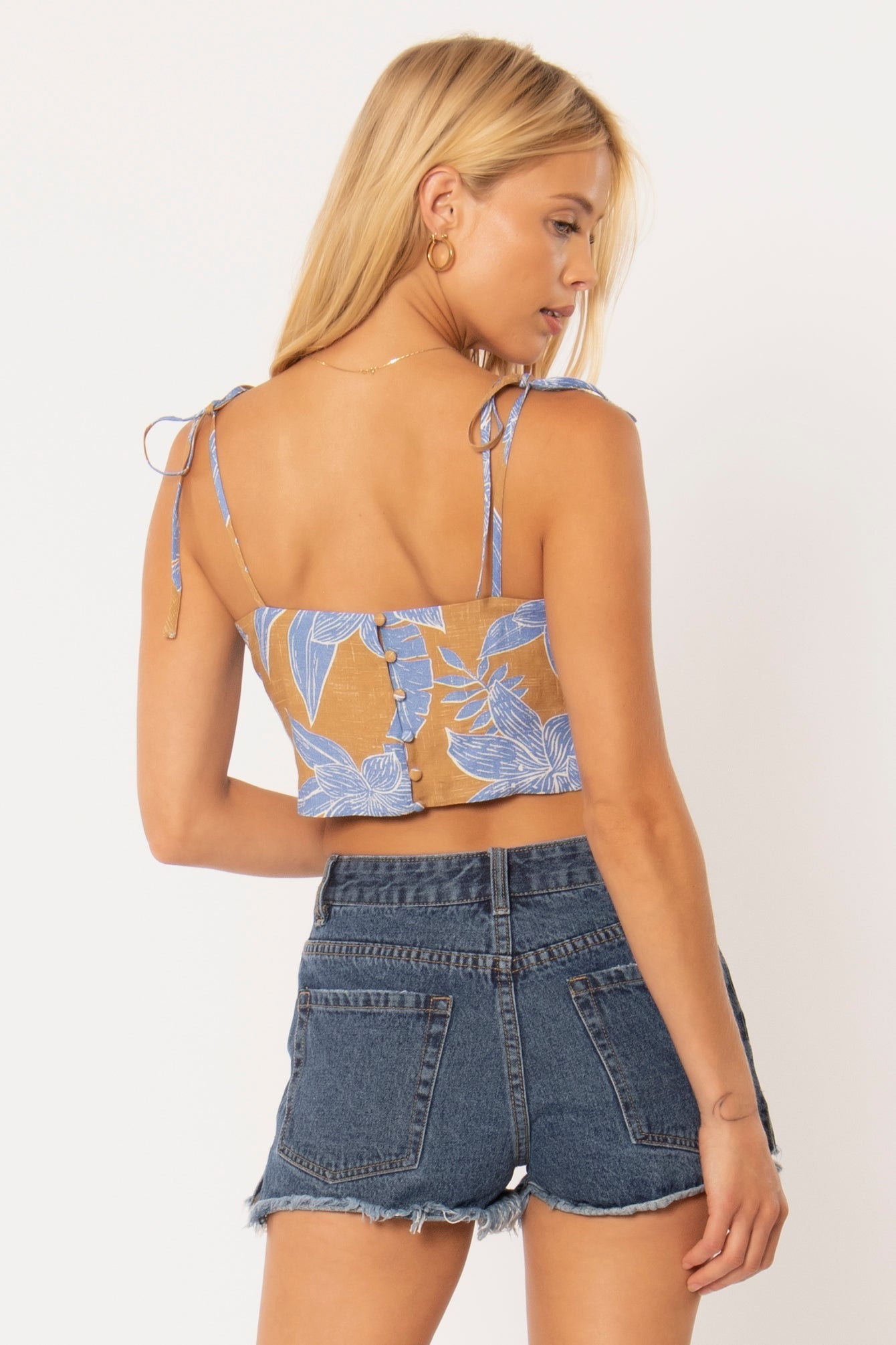 Blue Hawai'i Crop Top Amuse Society