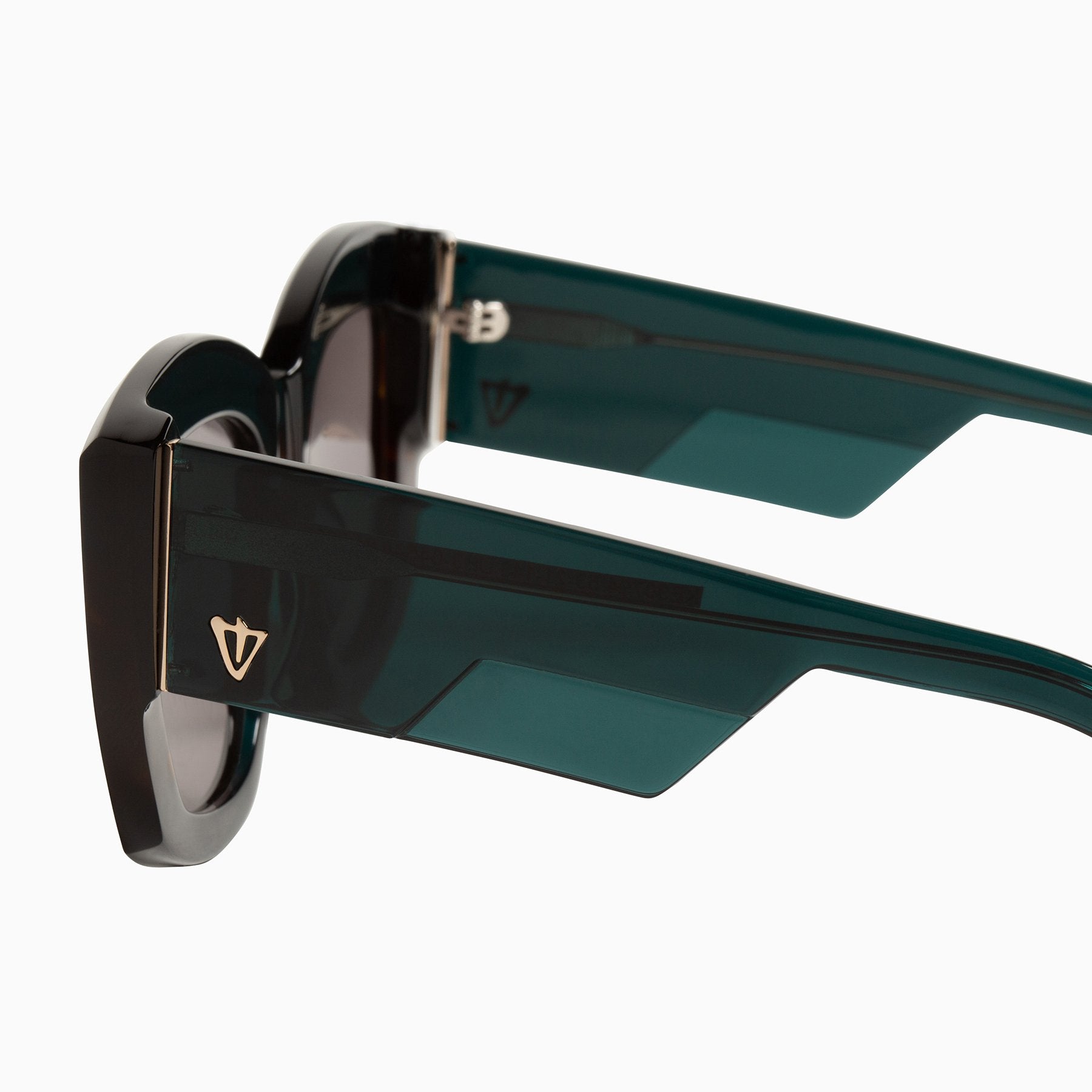 Polarized Coltrane / Dark Sea Green & Tort Center / Brown Lens Valley Eyewear