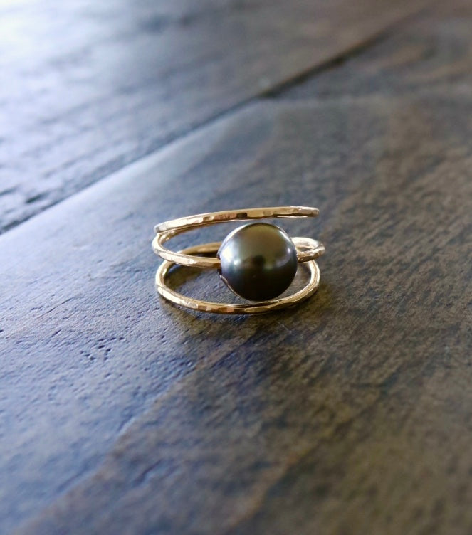 Taha'a Tahitian Pearl ring, Keani Hawaii