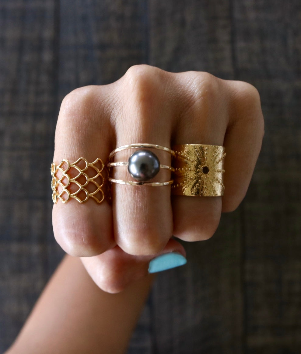 Taha'a Tahitian Pearl ring, Keani Hawaii