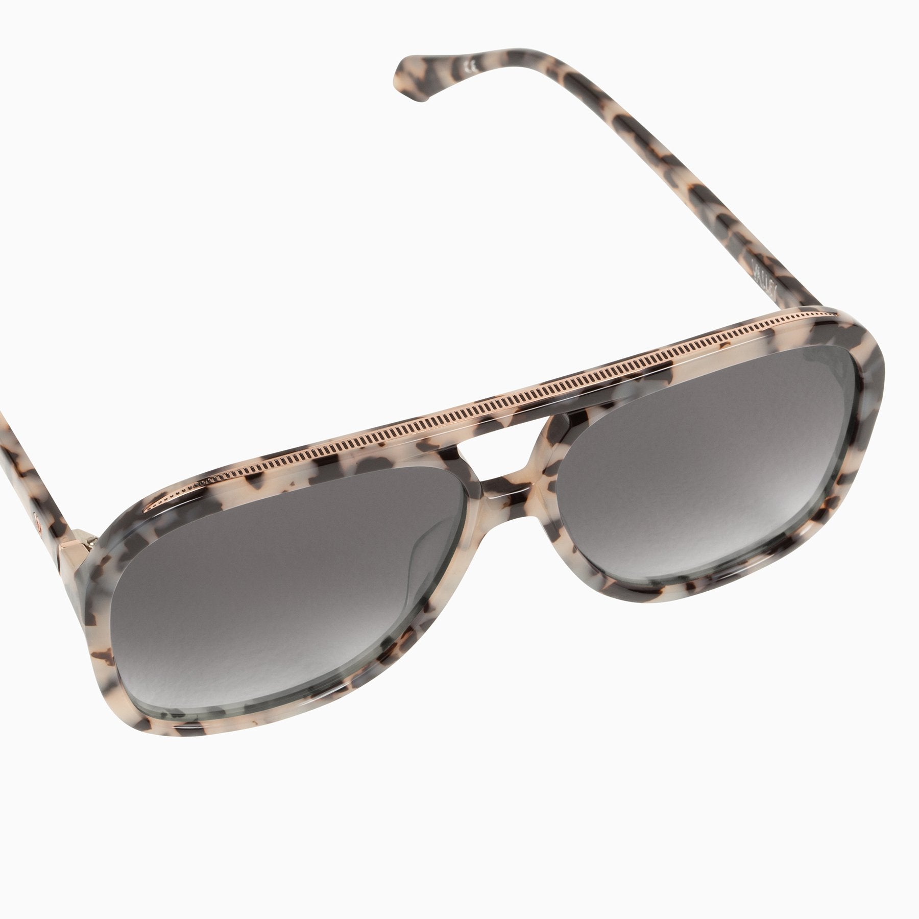Polarized Bang / Ivory Tort w. Rose Gold Metal Trim / Black Gradient Lens Valley Eyewear
