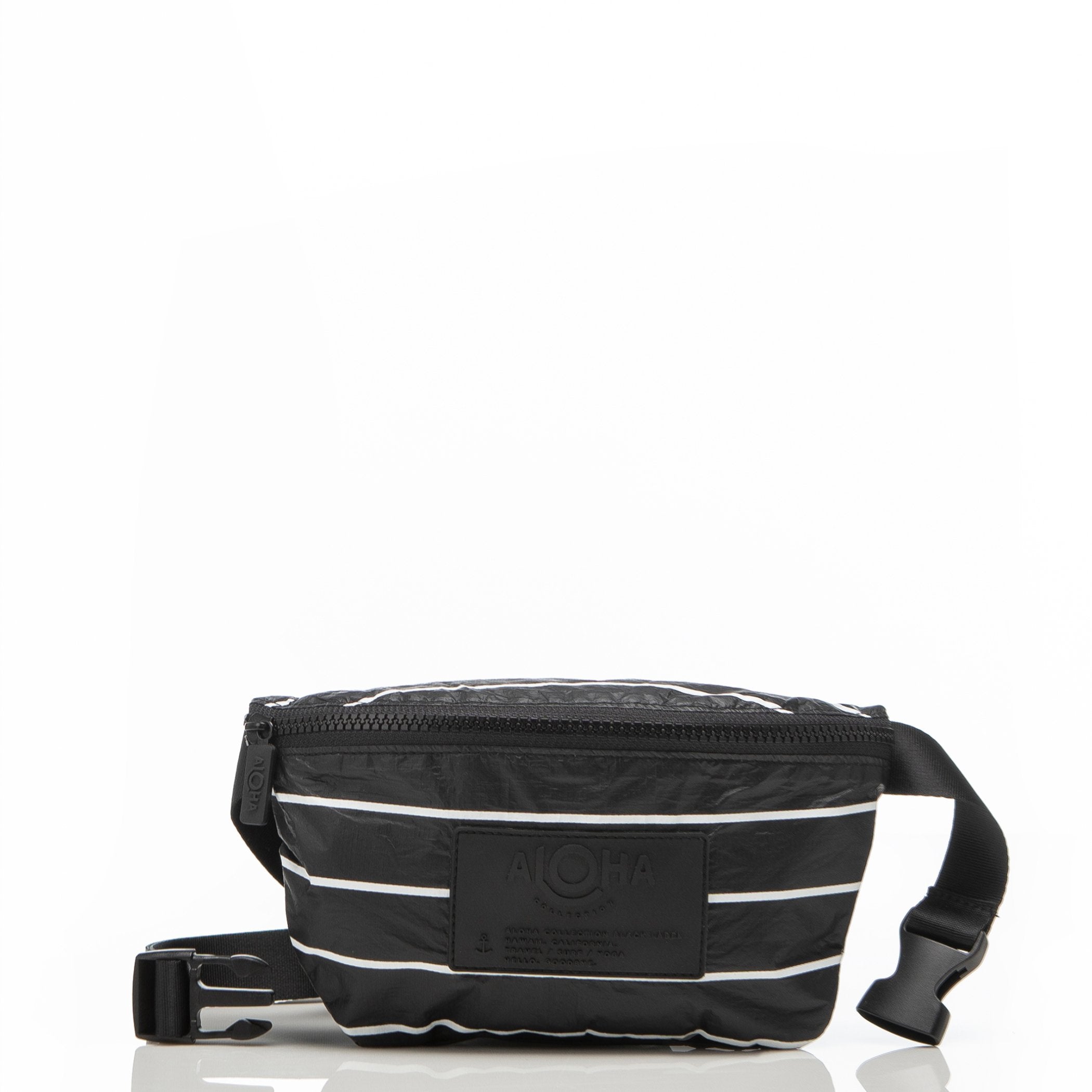 Pinstripe Mini Hip Pack / Black & White Aloha Collection