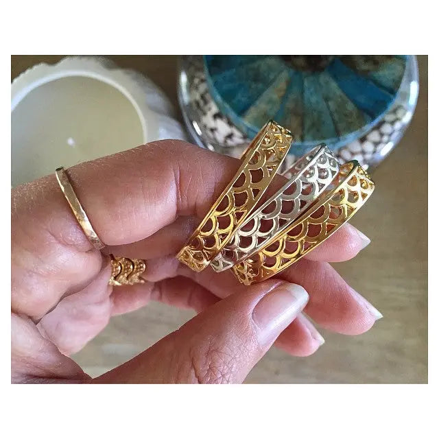 KEANI Jewelry Keiki Mermaid Bangle, Mixed Metals, Maui Hawaii