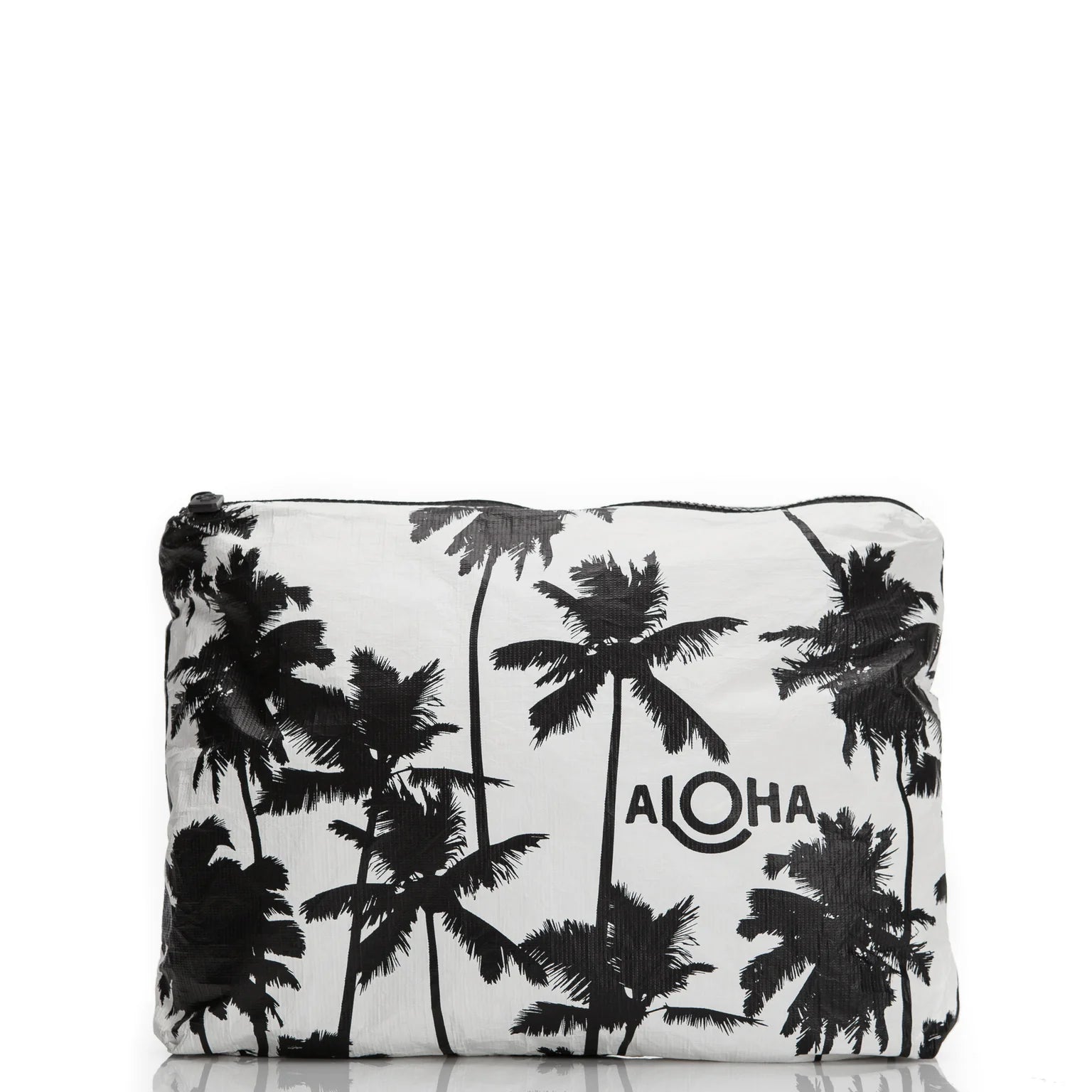 Coco Palms Mid Pouch / Black & White Aloha Collection