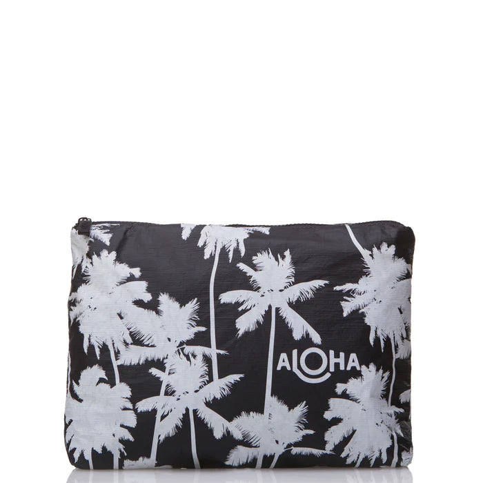 Coco Palms Mid Pouch / White & Black Aloha Collection
