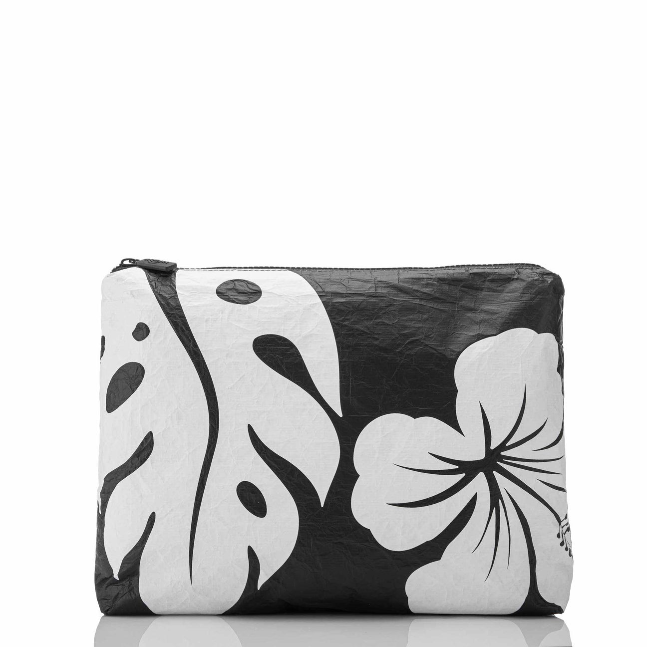 Waipio Mid Pouch / White & Black Aloha Collection