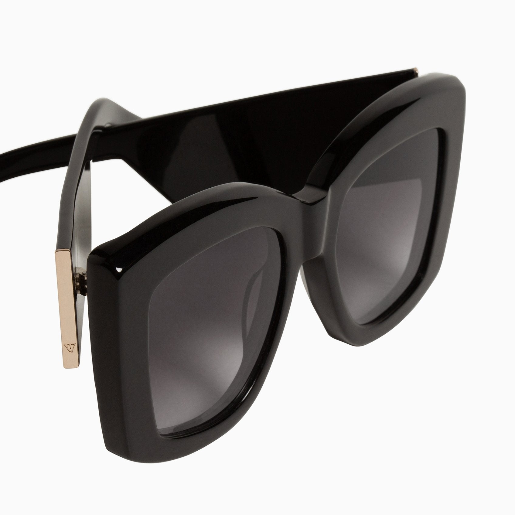 Polarized Coltrane / Gloss Black & Gold Trim / Black Gradient Lens Valley Eyewear