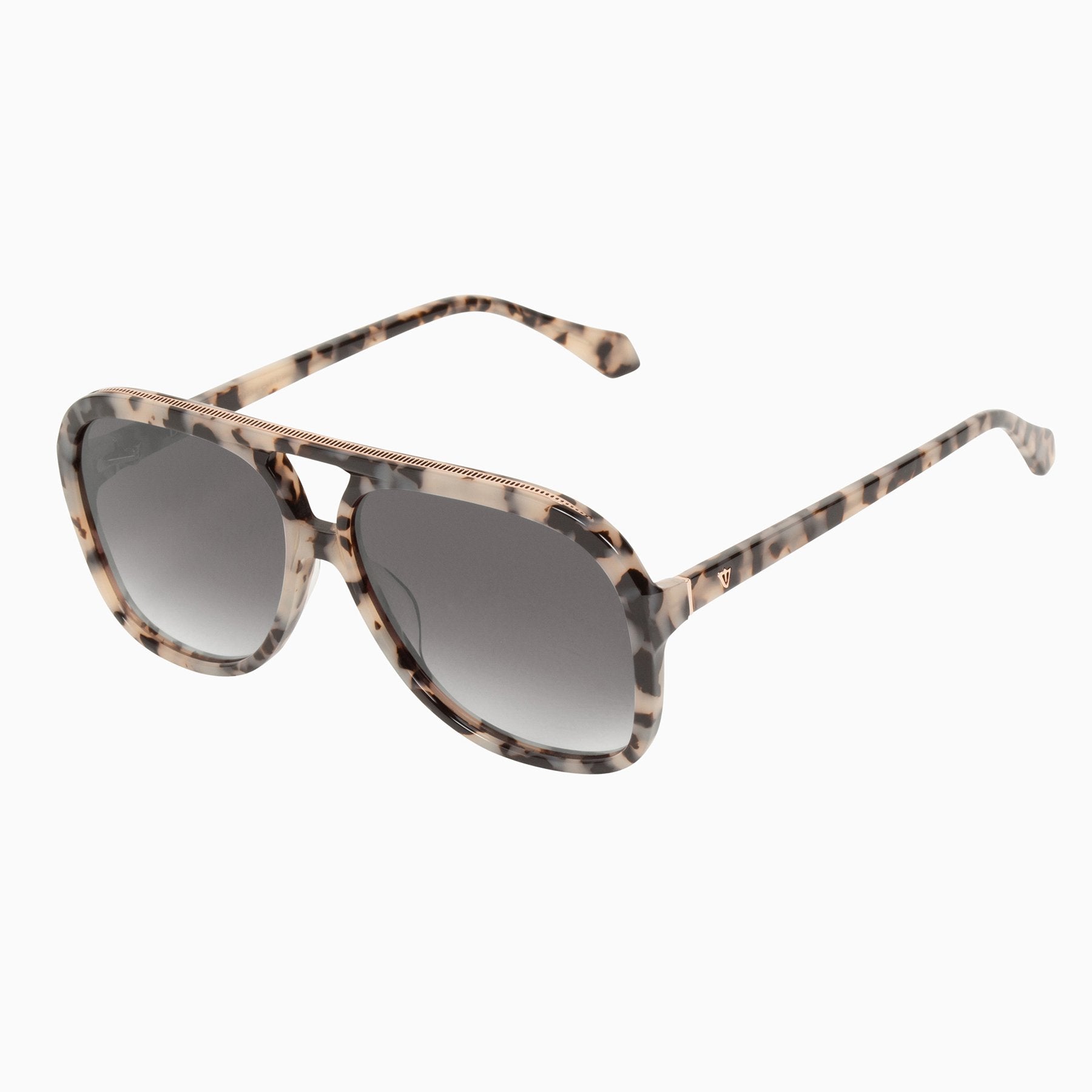 Polarized Bang / Ivory Tort w. Rose Gold Metal Trim / Black Gradient Lens Valley Eyewear