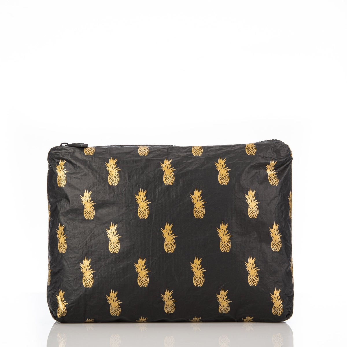 Pineapple Royale Mid Pouch / Gold & Black Aloha Collection
