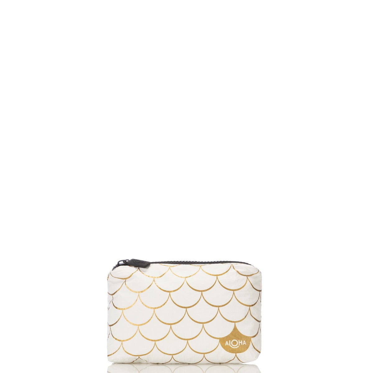 Mermaid Mini Pouch / Gold & White Aloha Collection