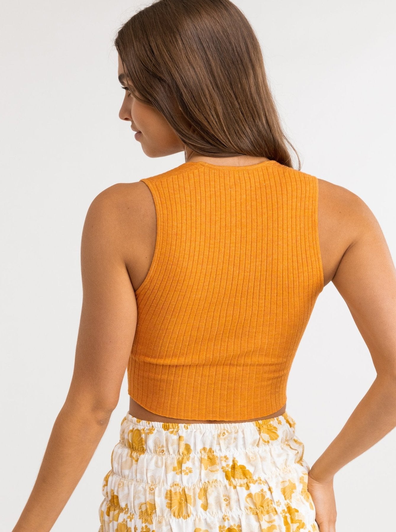 Andie Knit Crop Top / Tangelo RHYTHM