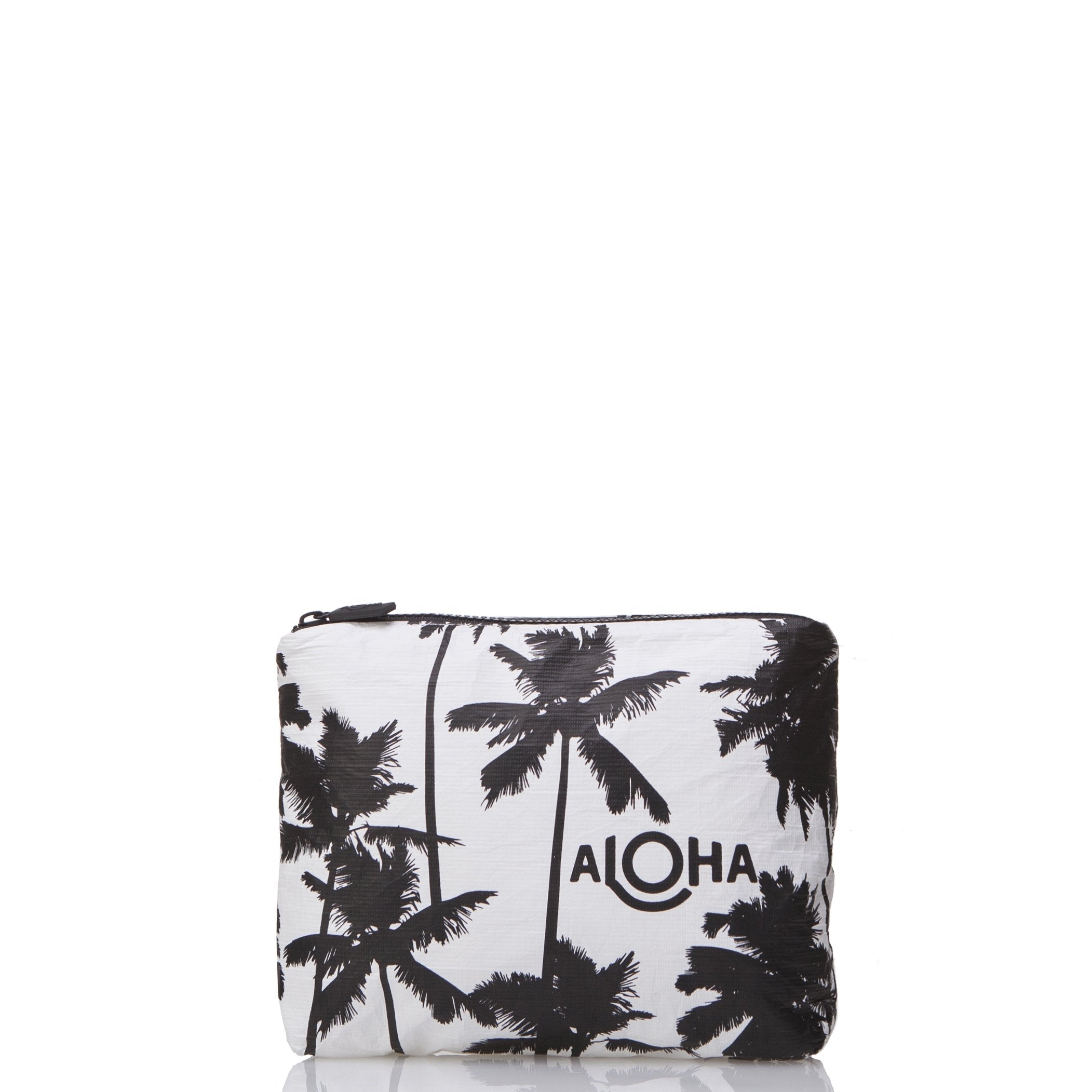 Coco Palms Small Pouch / Black & White Aloha Collection