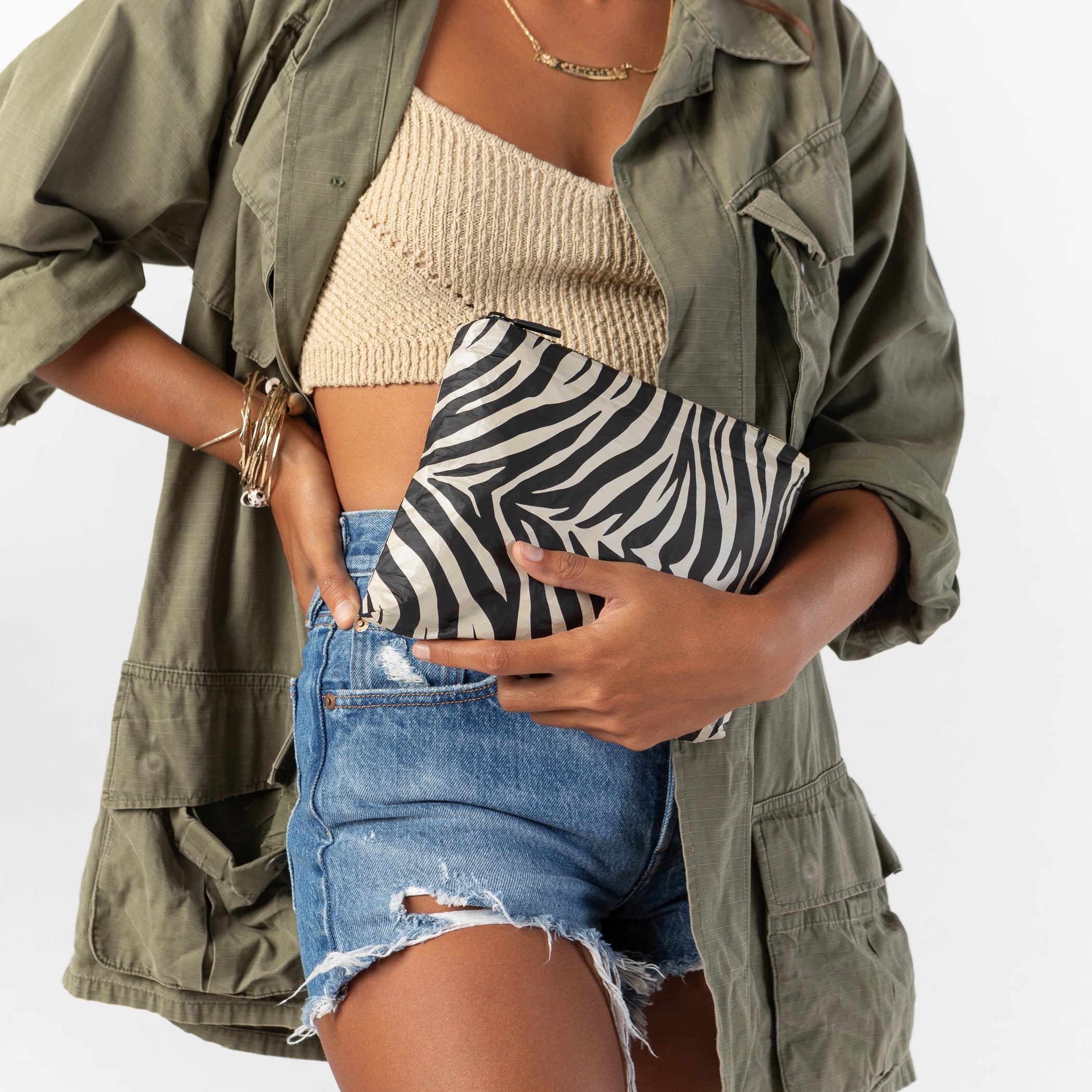 Eye of the Tiger Small Pouch / Moon Shimmer Aloha Collection