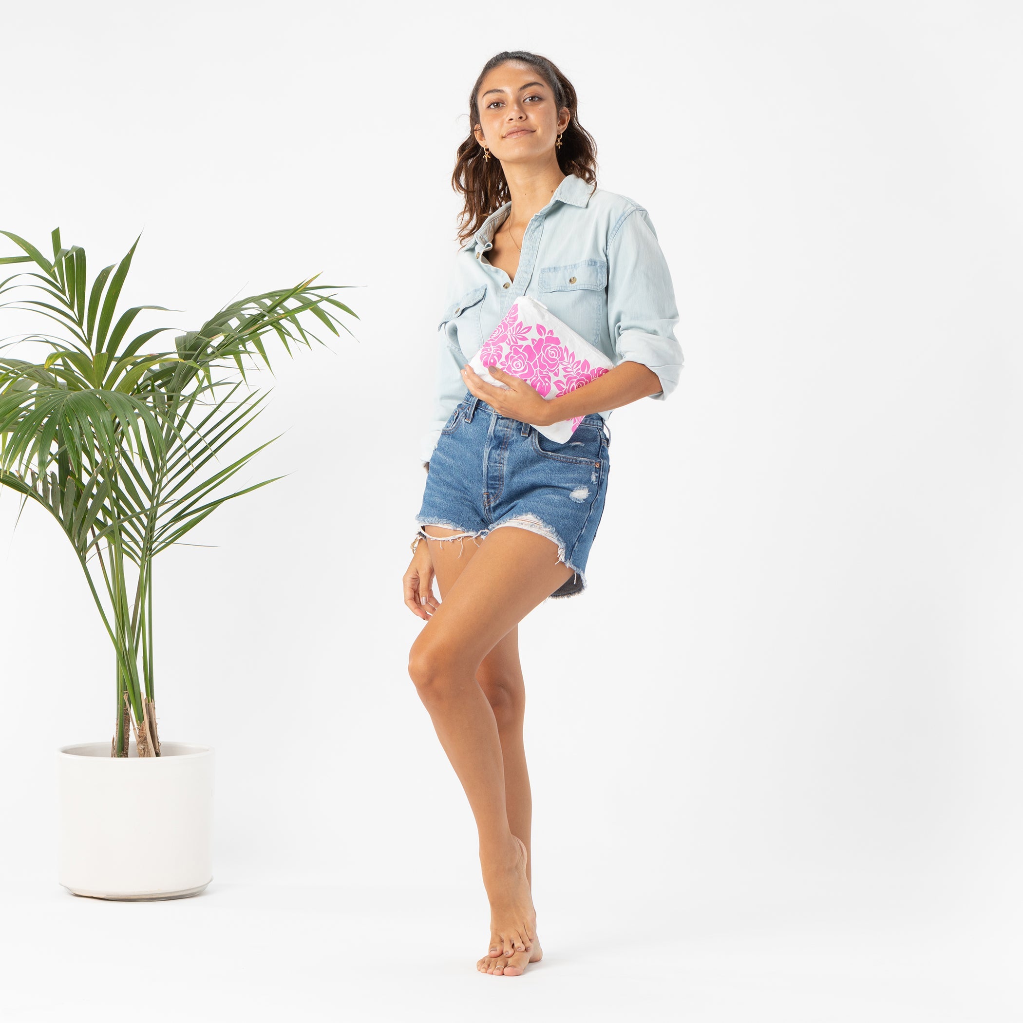 Maui Lokelani Rose Small Pouch 23' Aloha Collection