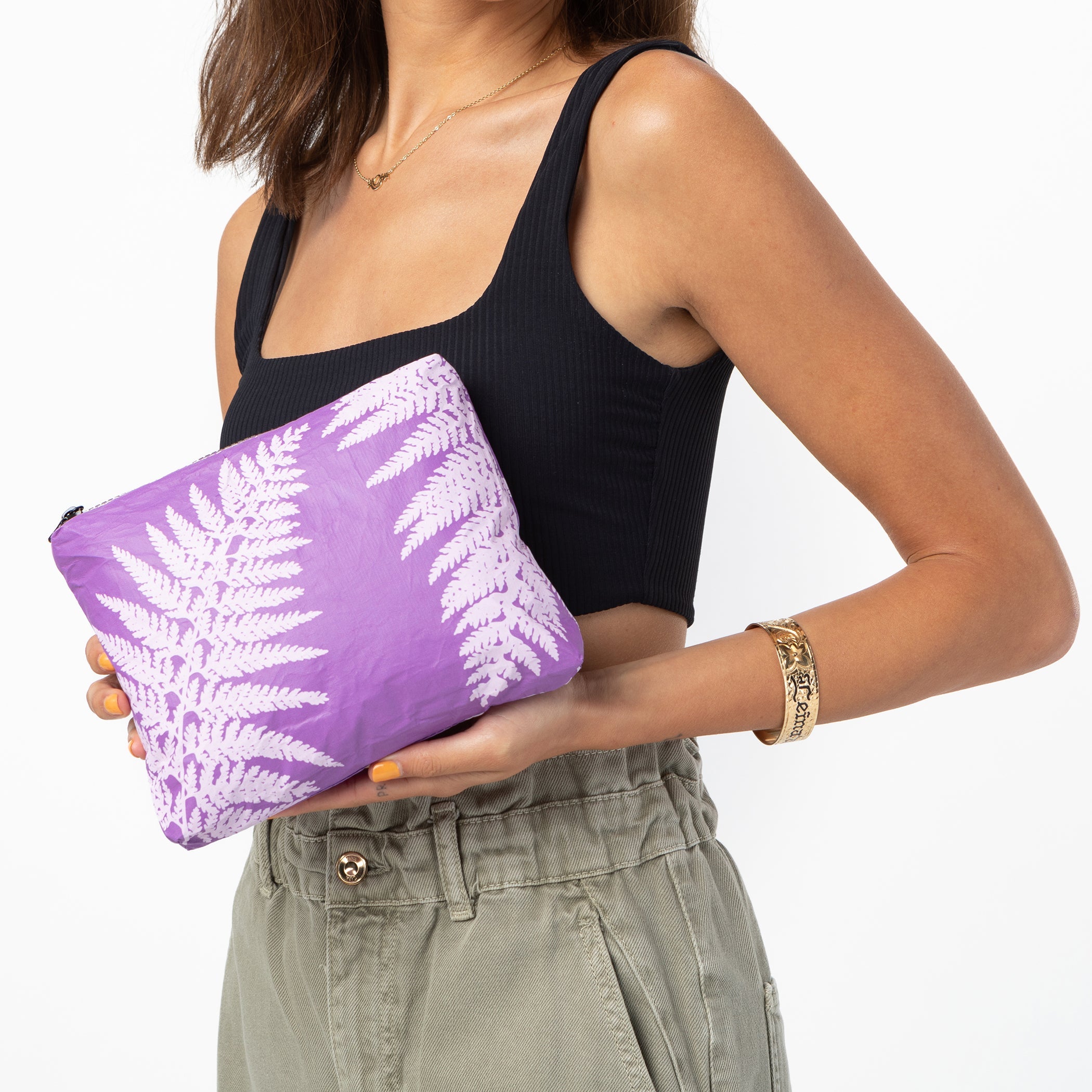 Palapalai Small Pouch / Lilac Aloha Collection