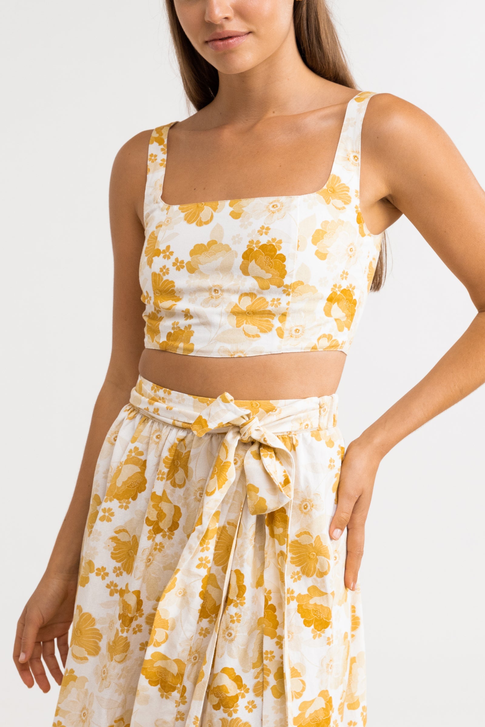 Harmony Floral Crop Top / Honey RHYTHM