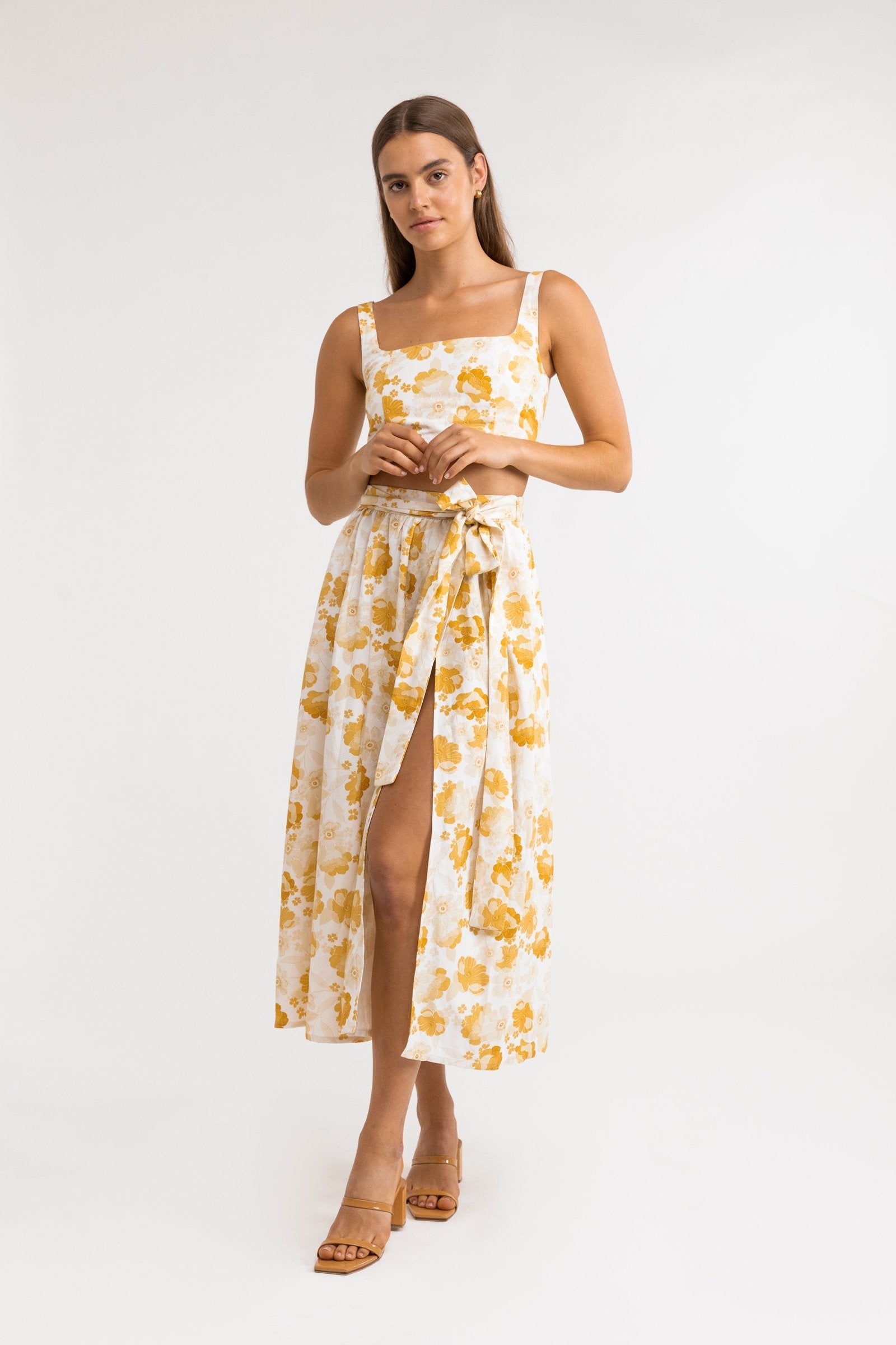 Harmony Floral Maxi Skirt / Honey RHYTHM