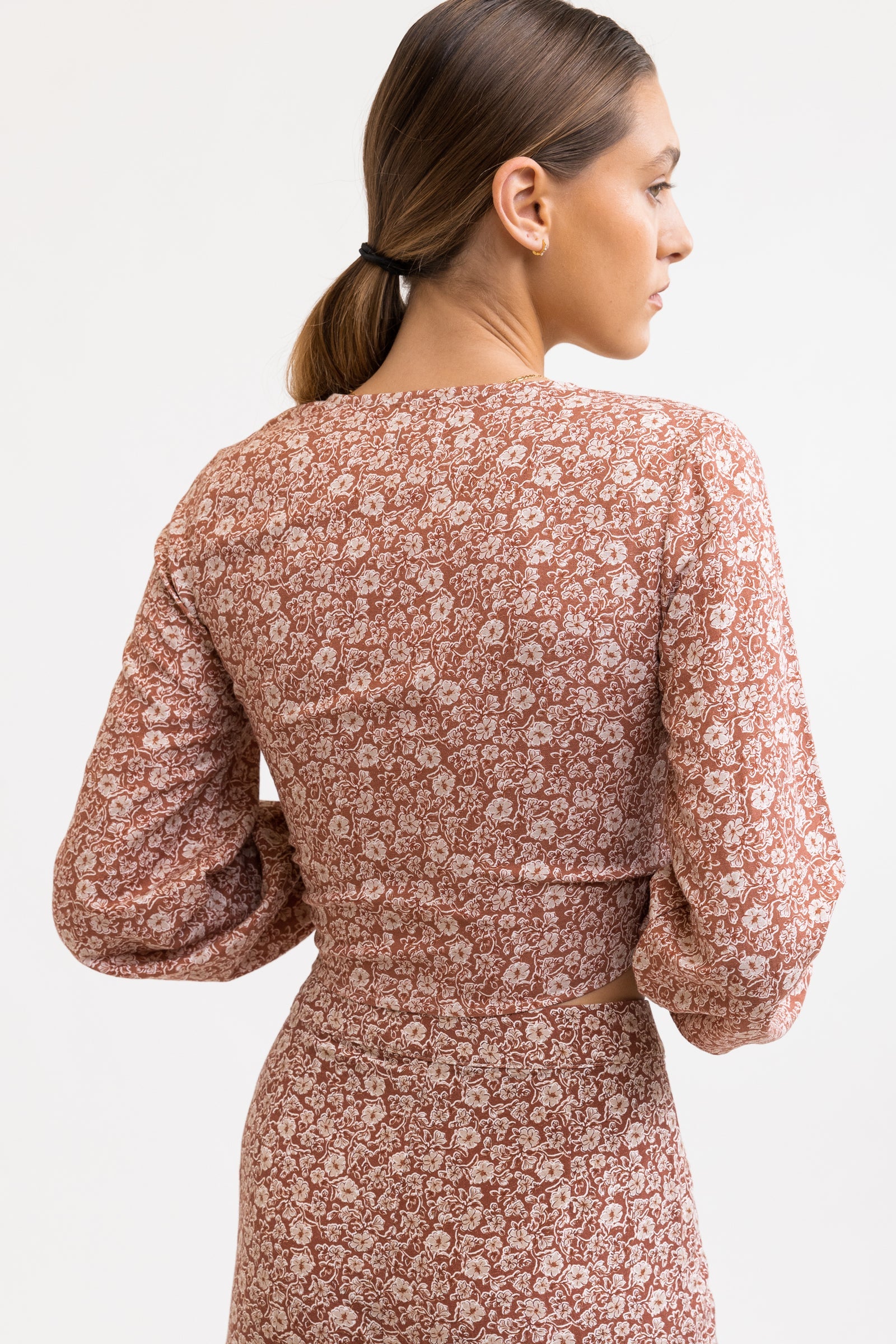 Carmella Long Sleeve Tie Top / Coco RHYTHM