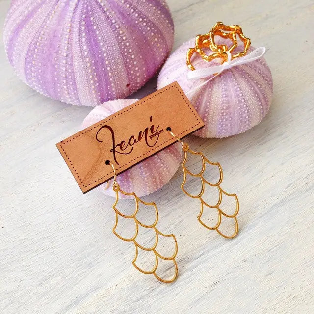 Unveiled Mermaid Scale Earrings - Keani Jewelry