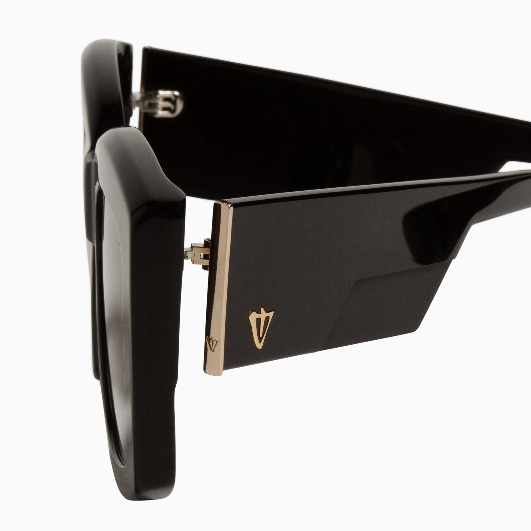 Polarized Coltrane / Gloss Black & Gold Trim / Black Gradient Lens Valley Eyewear
