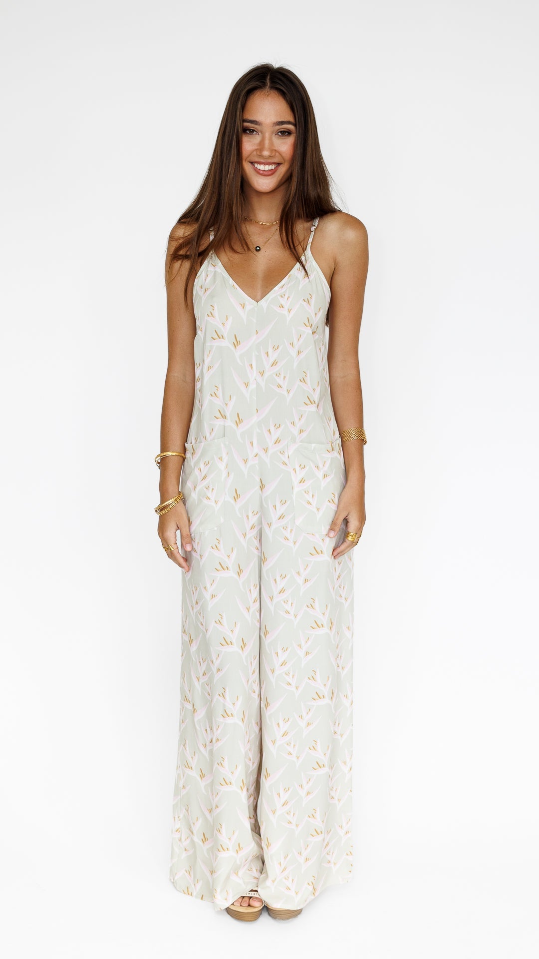 Heliconia / Haiku Jumpsuit / Mint KEANI APPAREL