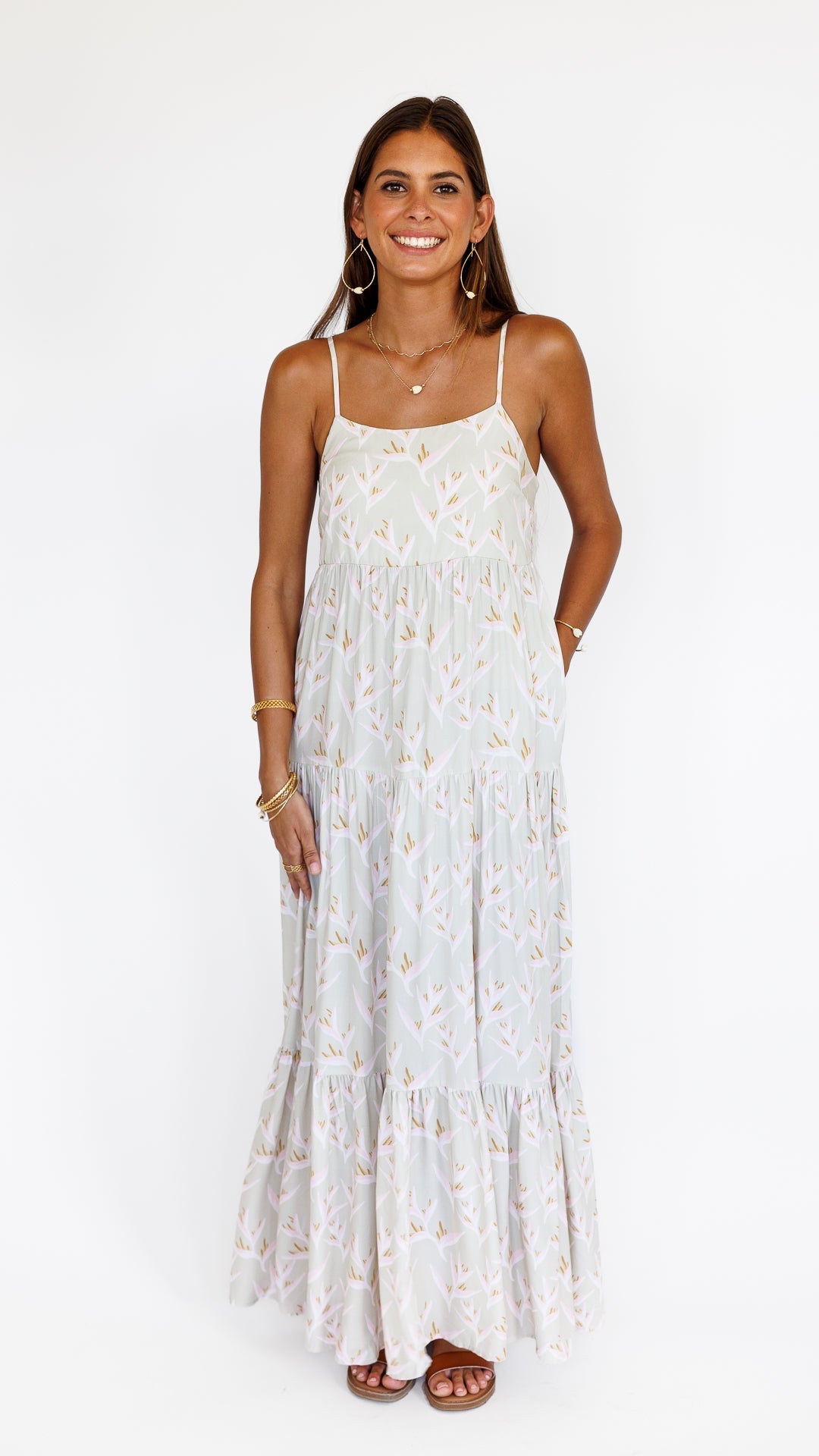Heliconia / Haleiwa Maxi Dress / Mint KEANI APPAREL