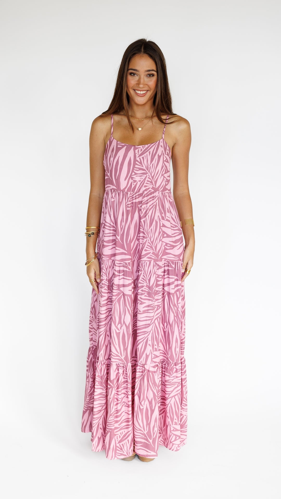 Pretty in Palms / Haleiwa Maxi Dress / Misty Mauve KEANI APPAREL