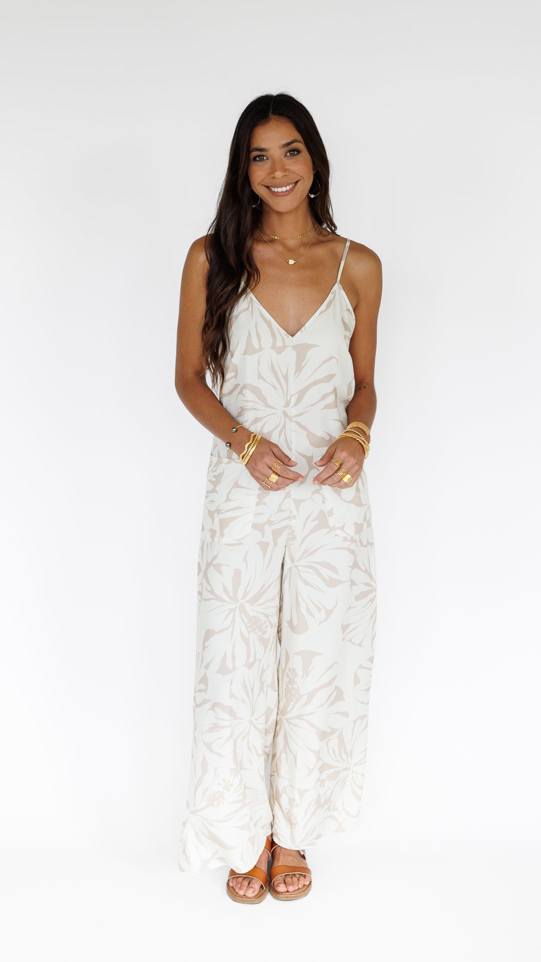 Hibiscus Kiss / Haiku Jumpsuit / Bamboo Shoot KEANI APPAREL