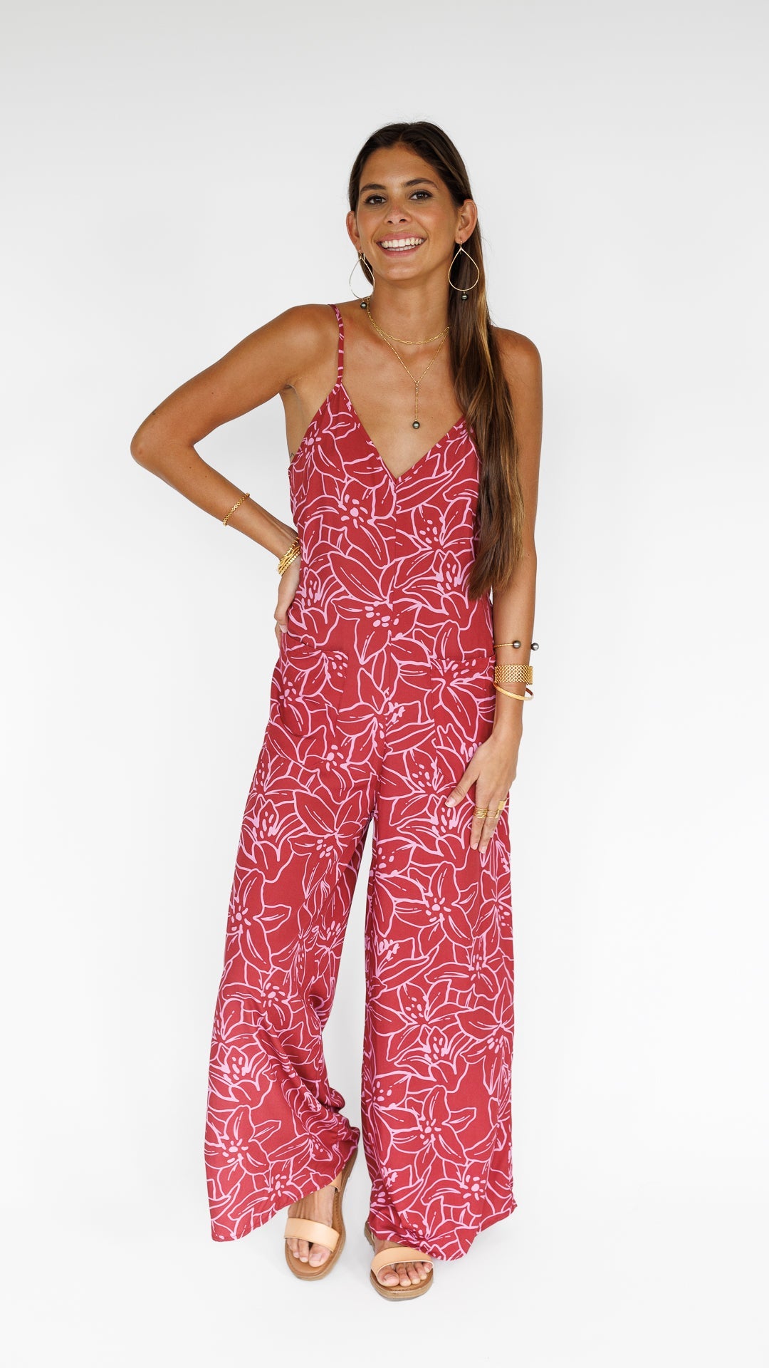 Lilinoe / Haiku Jumpsuit / Dragon Fruit KEANI APPAREL