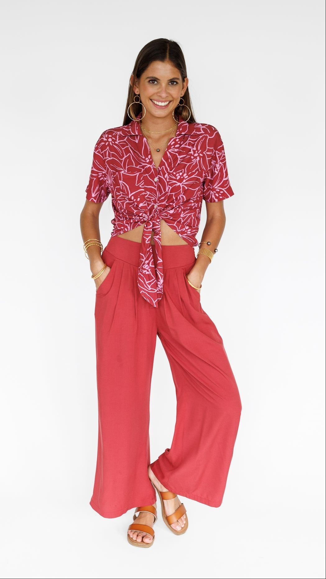 Makena Resort Pant / Dragon Fruit KEANI APPAREL