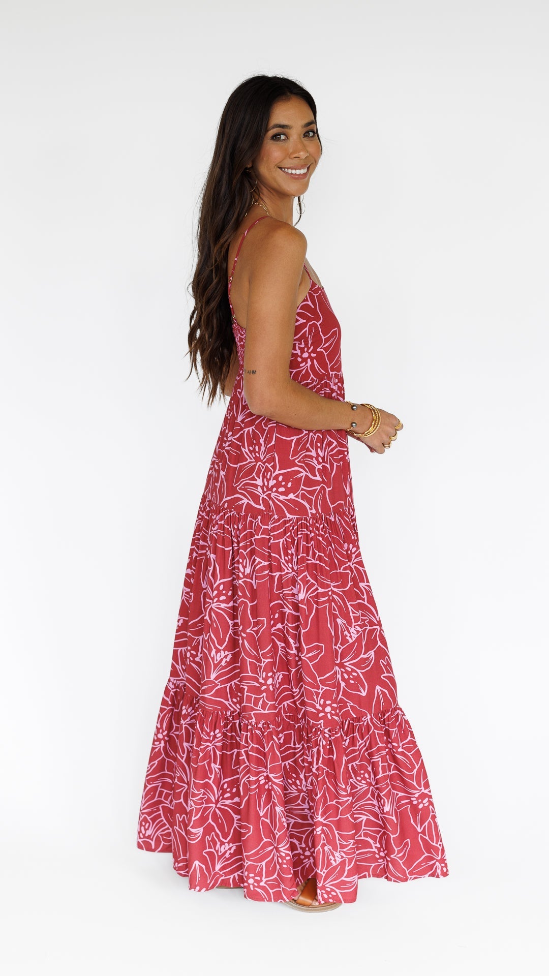 Lilinoe / Haleiwa Maxi Dress / Dragon Fruit KEANI APPAREL