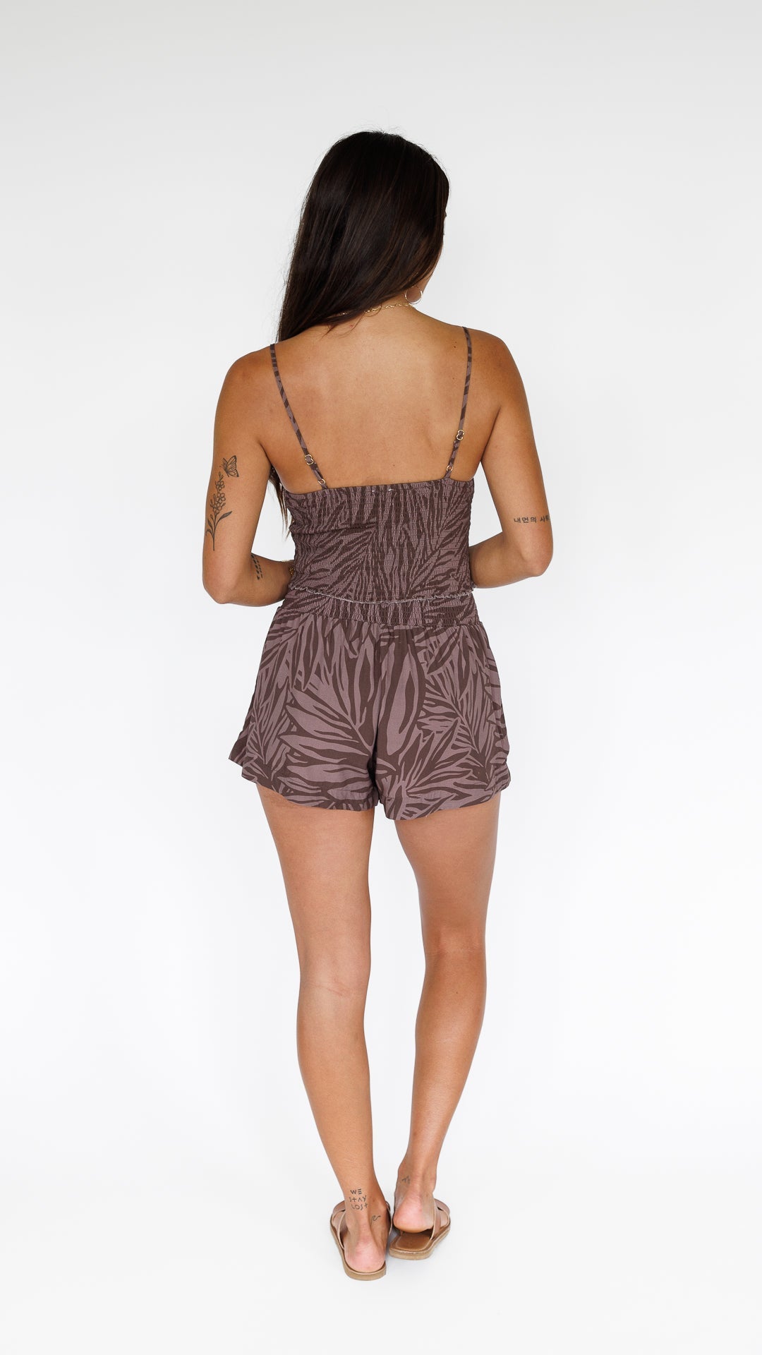 Pretty In Palms / Honi Top / Coffee Bean KEANI APPAREL