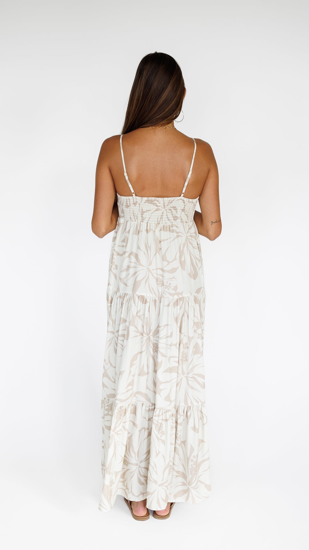 Hibiscus Kiss / Haleiwa Maxi Dress / Bamboo Shoot KEANI APPAREL