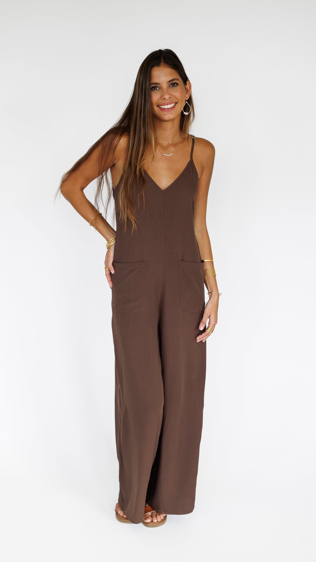 Haiku Jumpsuit / Coffee Bean KEANI APPAREL