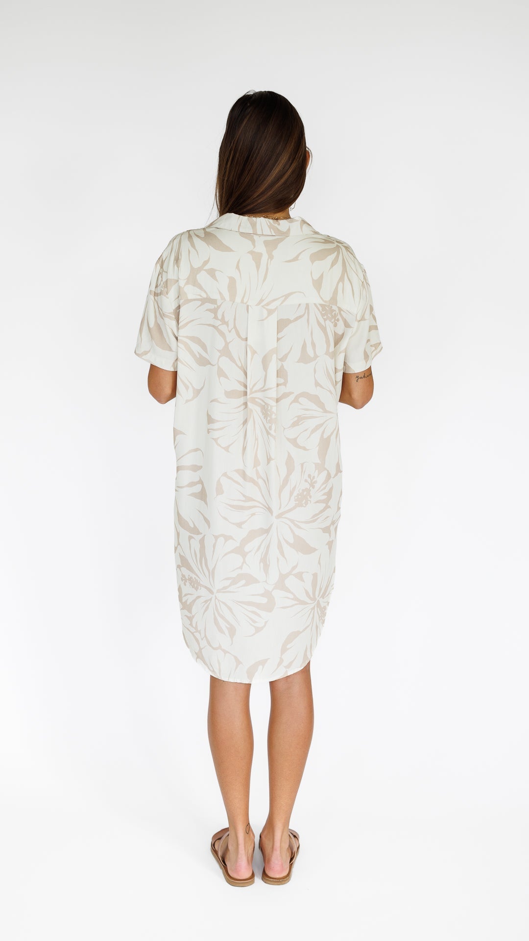 Hibiscus Kiss / Paia Shirt Dress / Bamboo Shoot KEANI APPAREL