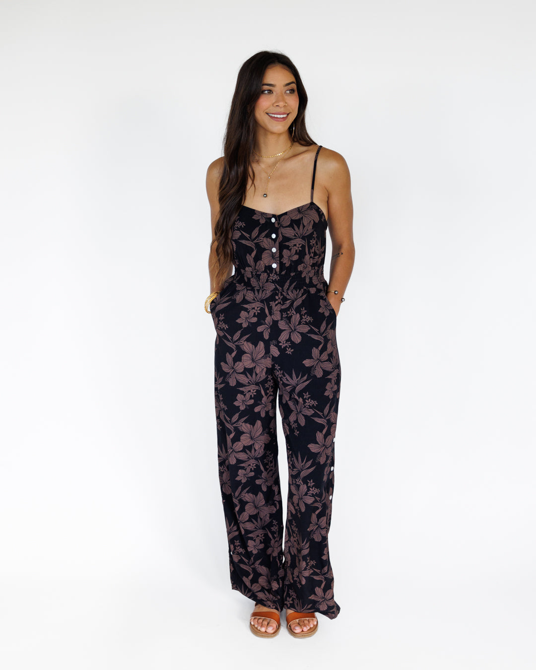 Garden Isle / Lahaina Jumpsuit / Midnight KEANI APPAREL