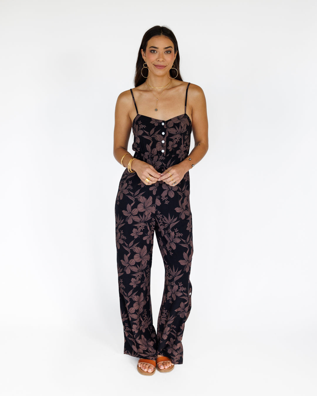 Garden Isle / Lahaina Jumpsuit / Midnight KEANI APPAREL