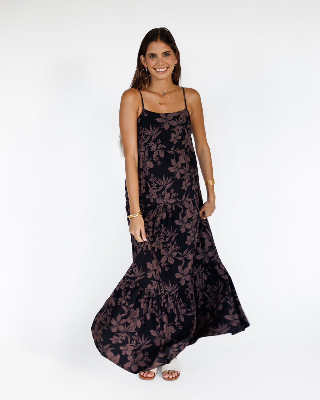 Garden Isle / Haleiwa Maxi Dress / Midnight KEANI APPAREL